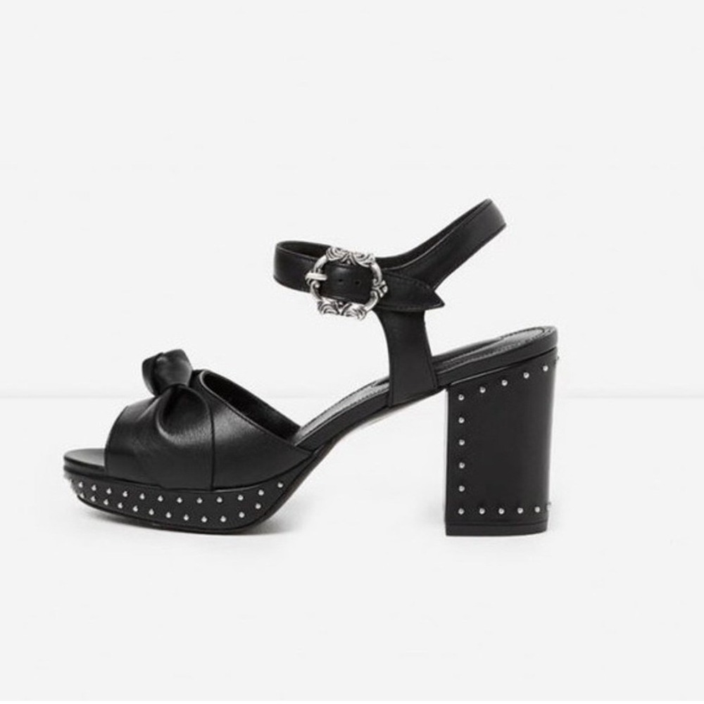 NEW The Kooples Stud Detail Leather Sandals Size 37